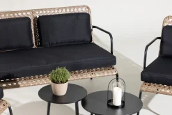 Fjôrd Tuinset Paola Set Zwart Staal Naturel