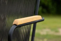 Fjôrd Tuinstoel Bois Aluminium/touw Donkergrijs