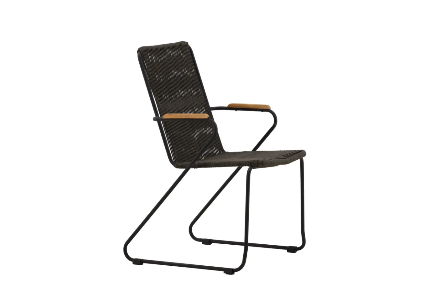 Fjôrd Tuinstoel Bois Aluminium/touw Donkergrijs