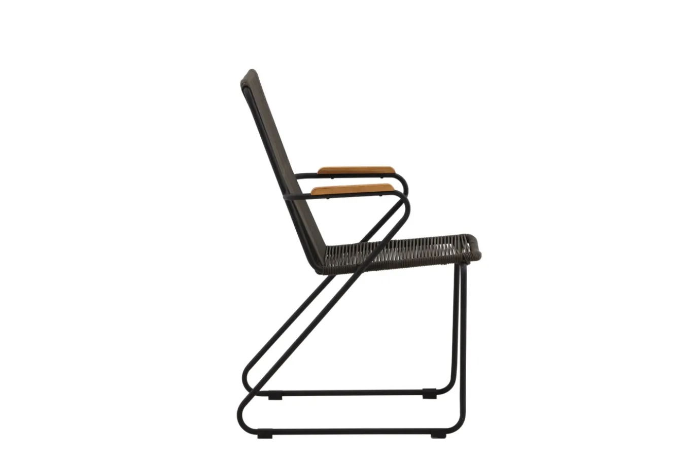 Fjôrd Tuinstoel Bois Aluminium/touw Donkergrijs