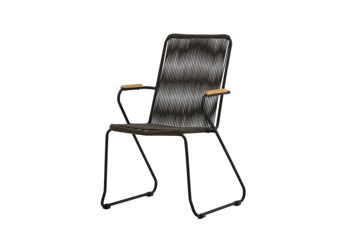 Fjôrd Tuinstoel Bois Aluminium/touw Donkergrijs