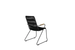 Fjôrd Tuinstoel Bois Zwart Touw/Zwart Staal
