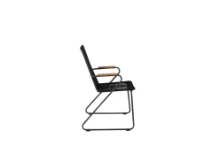 Fjôrd Tuinstoel Bois Zwart Touw/Zwart Staal