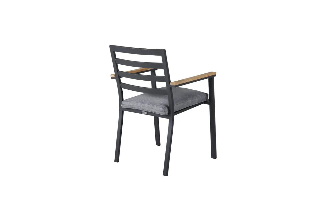 Fjôrd Tuinstoel Brasilia Zwart Aluminium/Teakhout