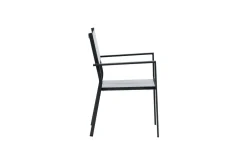 Fjôrd Tuinstoel Copacabana Zwart/Grijs