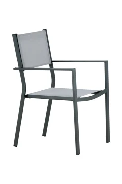 Fjôrd Tuinstoel Copacabana Zwart/Grijs
