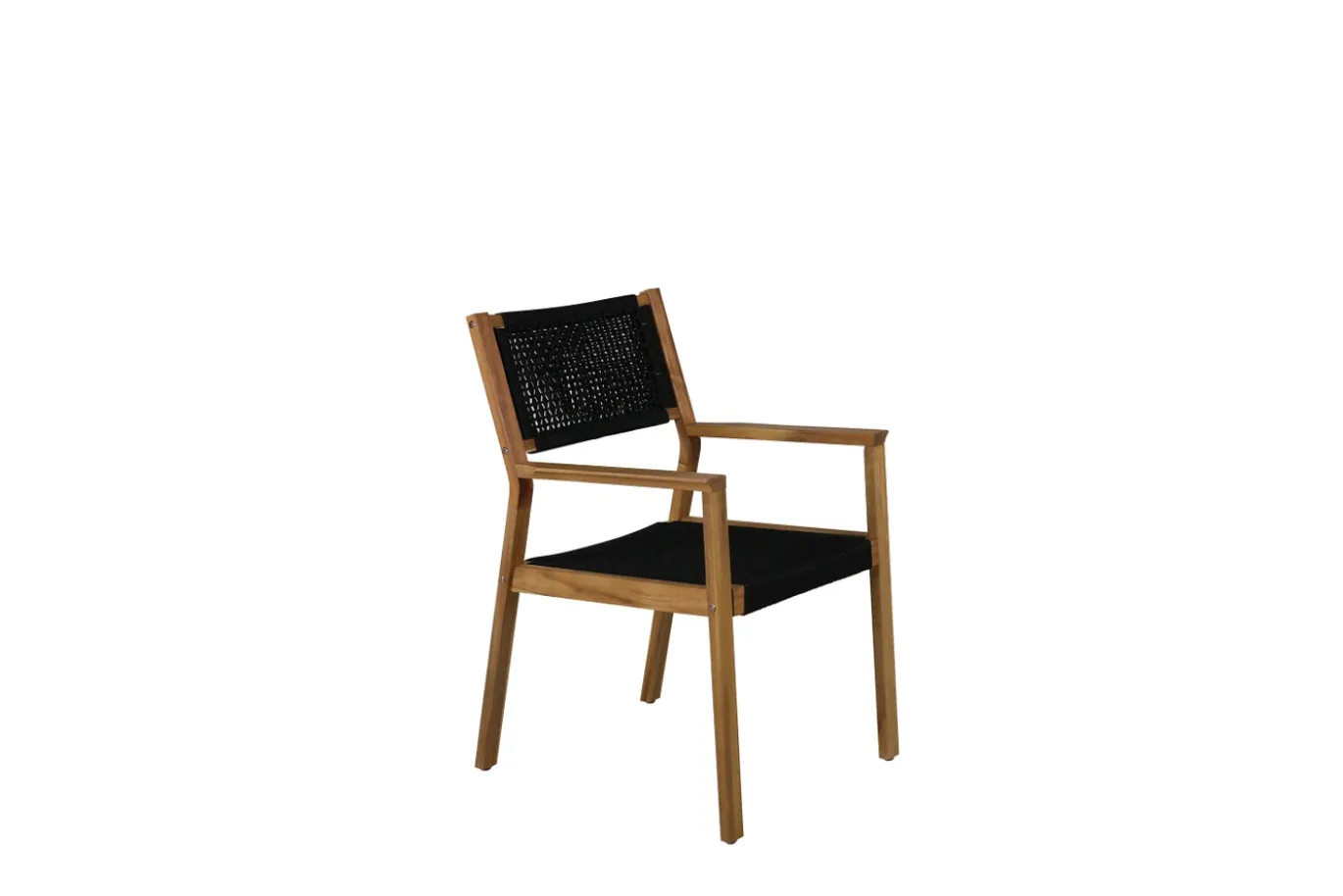 Fjôrd Tuinstoel Little Zwart Touw Acacia