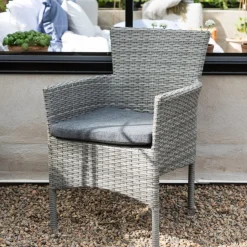 Fjôrd Tuinstoel Malina Aluminium Grijs Wicker
