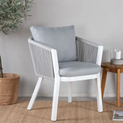 Fjôrd Tuinstoel Virya Grijs/Wit