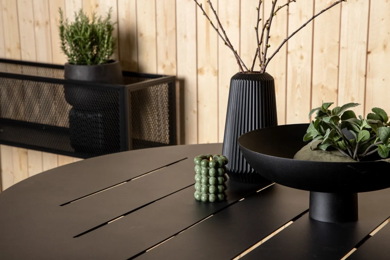 Fjôrd Tuintafel Alma Rond Zwart ⌀120cm