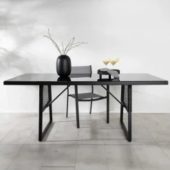 Fjôrd Tuintafel Dallas Zwart 193x90cm