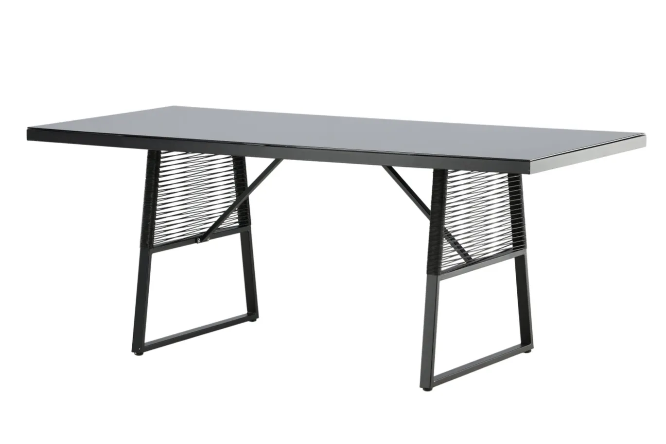 Fjôrd Tuintafel Dallas Zwart 193x90cm