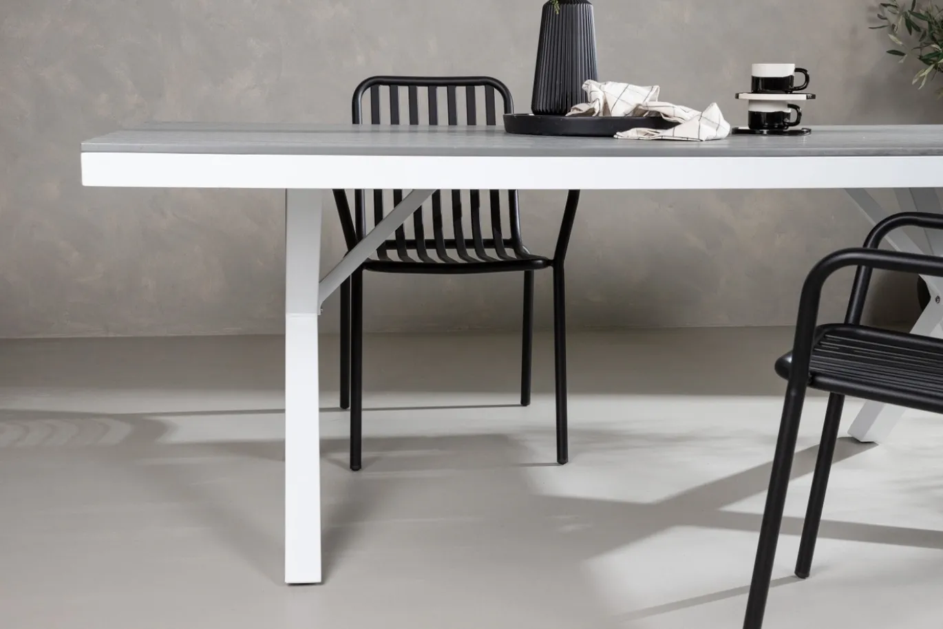 Fjôrd Tuintafel Garcia Grijs 200x100cm