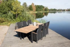 Fjôrd Tuintafel Mexico Naturel/Zwart 180x90cm