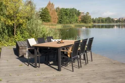 Fjôrd Tuintafel Mexico Naturel/Zwart 180x90cm