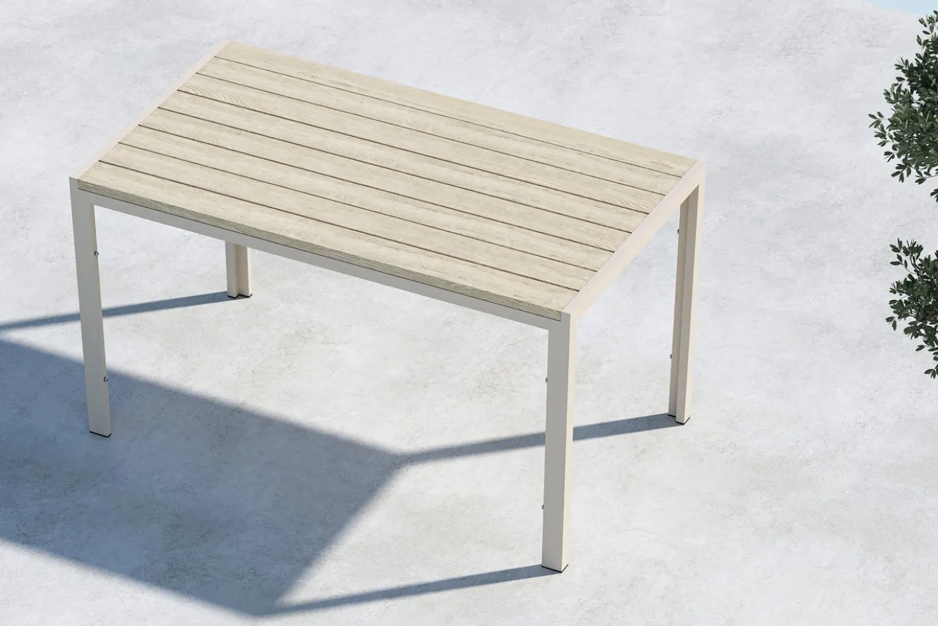 Fjôrd Tuintafel Mirko Beige 140x80cm