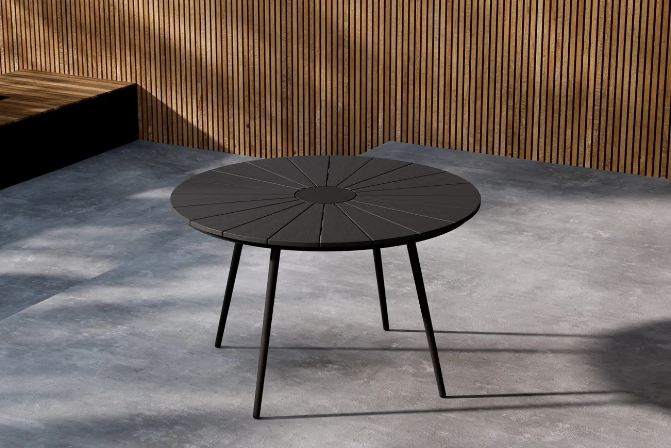 Fjôrd Tuintafel San Vito Zwart ⌀120cm