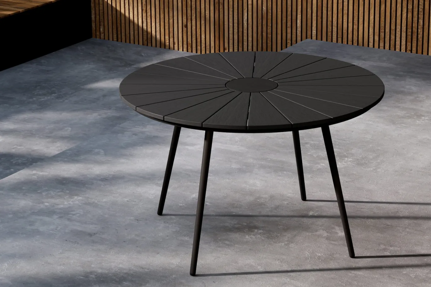 Fjôrd Tuintafel San Vito Zwart ⌀120cm