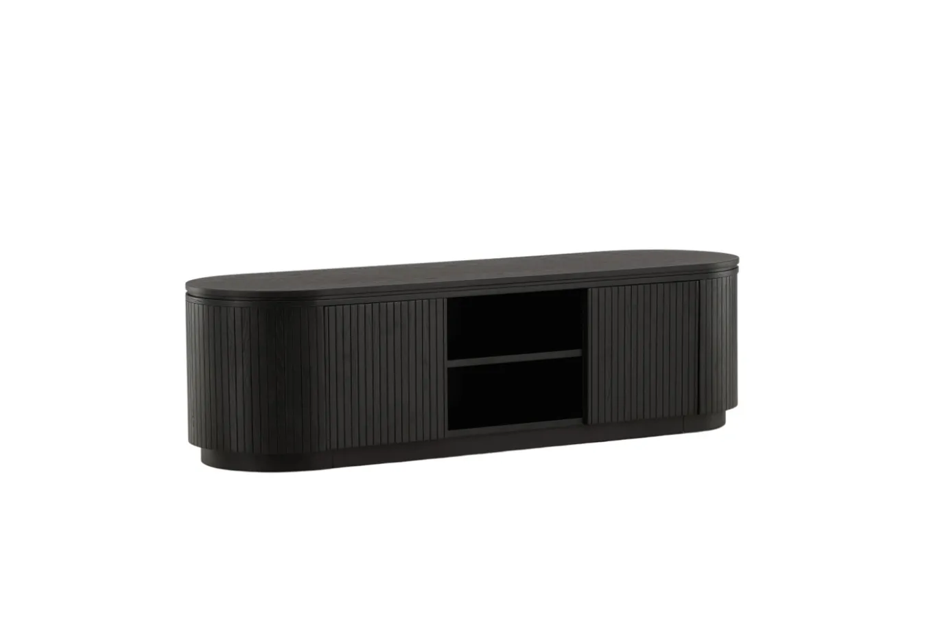 Fjôrd Tv-meubel Fjällbacka MDF Fineer Zwart 160cm