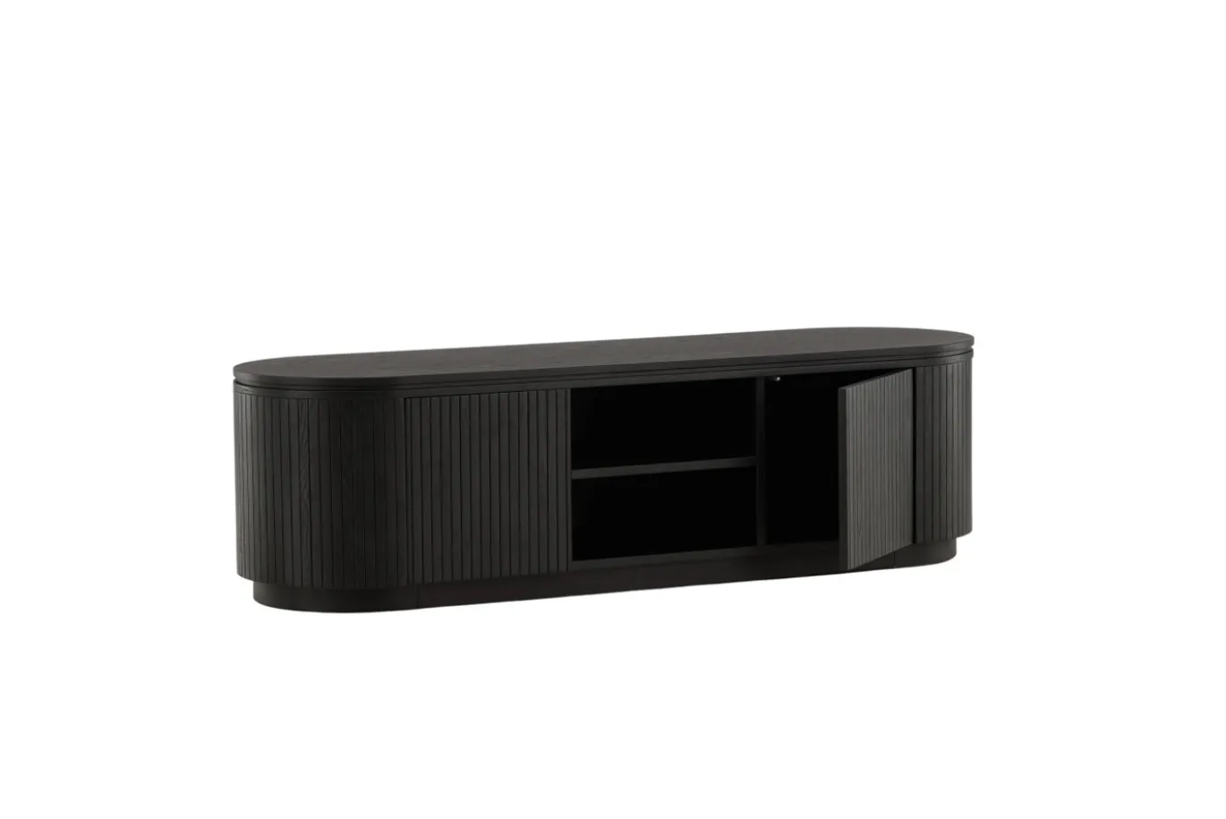 Fjôrd Tv-meubel Fjällbacka MDF Fineer Zwart 160cm