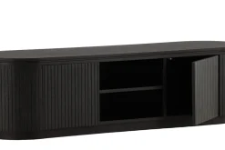 Fjôrd Tv-meubel Fjällbacka MDF Fineer Zwart 160cm