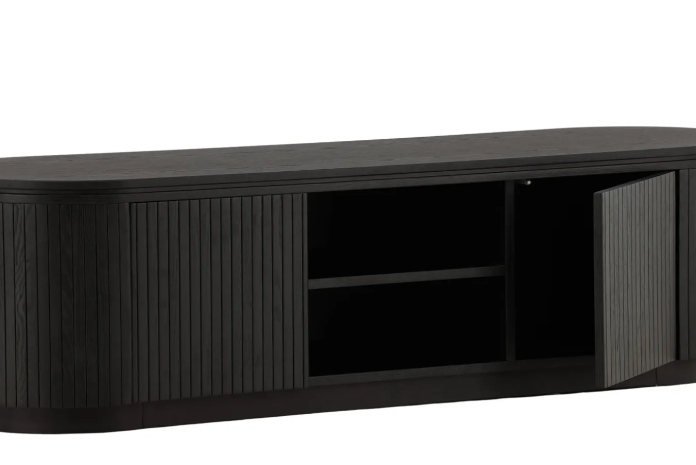Fjôrd Tv-meubel Fjällbacka MDF Fineer Zwart 160cm