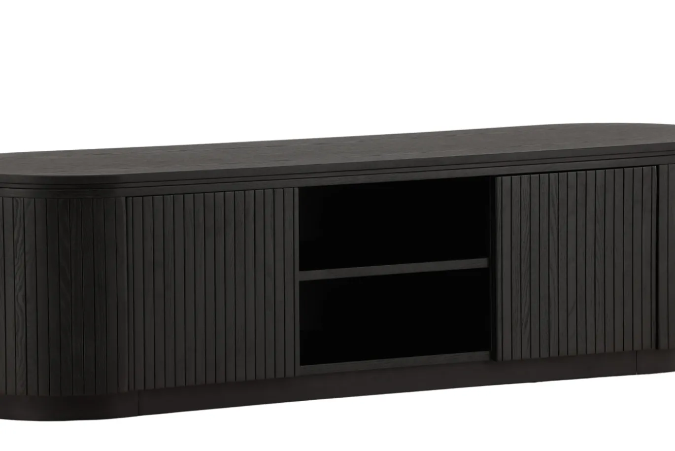 Fjôrd Tv-meubel Fjällbacka MDF Fineer Zwart 160cm