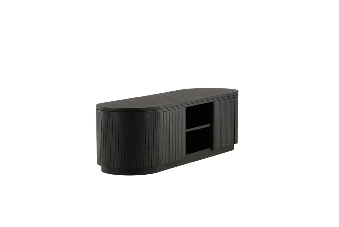 Fjôrd Tv-meubel Fjällbacka MDF Fineer Zwart 160cm