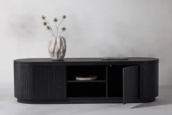Fjôrd Tv-meubel Fjällbacka MDF Fineer Zwart 160cm