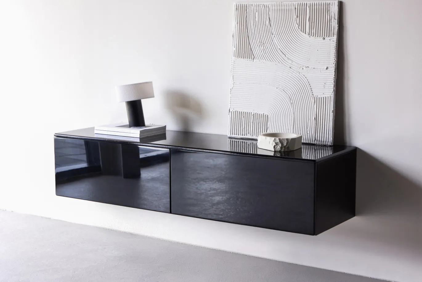 Fjôrd Tv-meubel Fristad Zwart 160cm