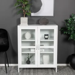 Fjôrd Vitrinekast Acero Wit 97x80cm