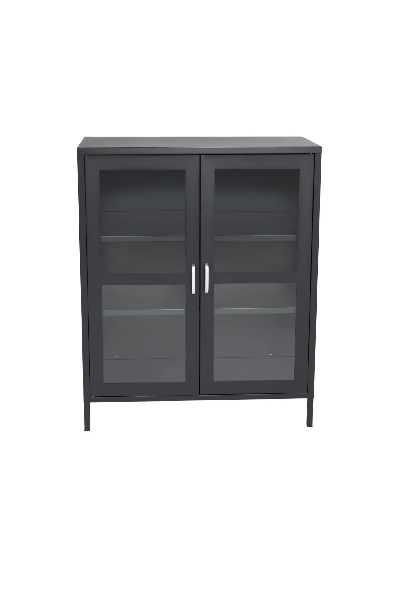 Fjôrd Vitrinekast Acero Zwart 97x80cm