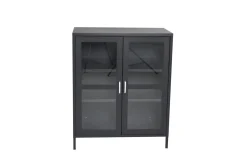 Fjôrd Vitrinekast Acero Zwart 97x80cm