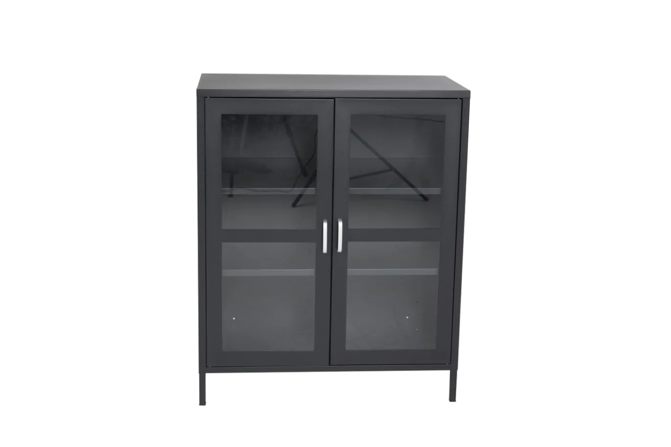 Fjôrd Vitrinekast Acero Zwart 97x80cm