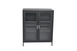 Fjôrd Vitrinekast Acero Zwart 97x80cm