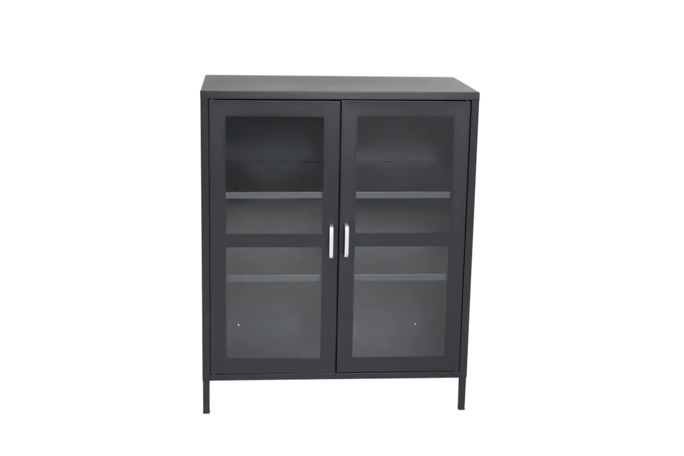 Fjôrd Vitrinekast Acero Zwart 97x80cm