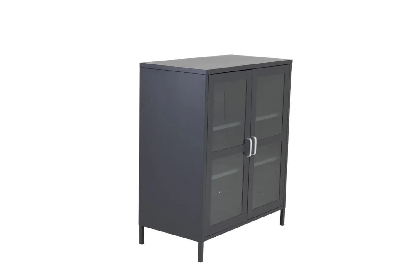 Fjôrd Vitrinekast Acero Zwart 97x80cm