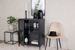 Fjôrd Vitrinekast Acero Zwart 97x80cm