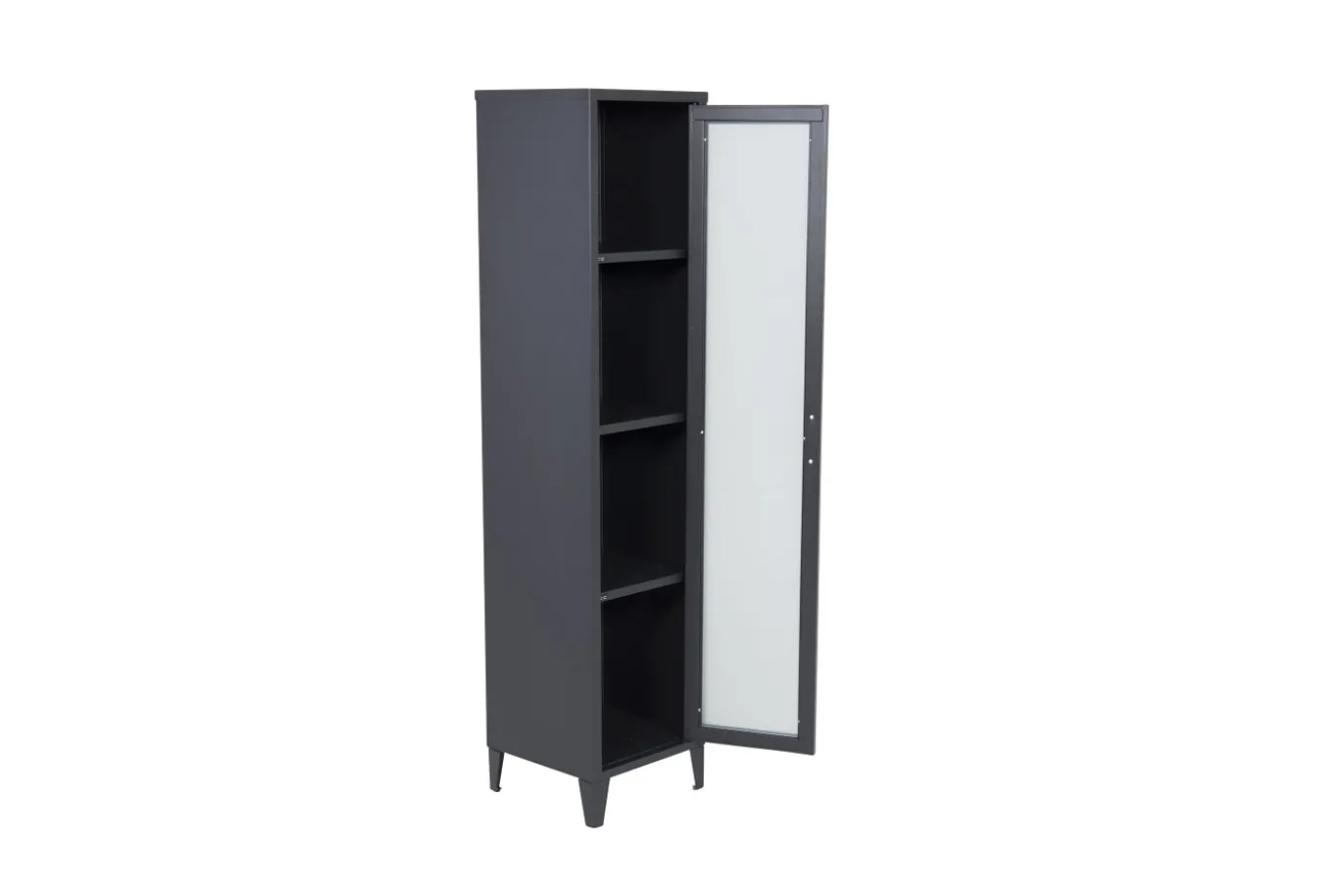 Fjôrd Vitrinekast Acero Zwart 150x35cm