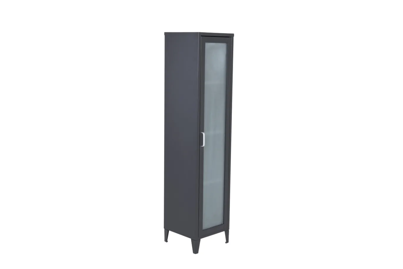 Fjôrd Vitrinekast Acero Zwart 150x35cm