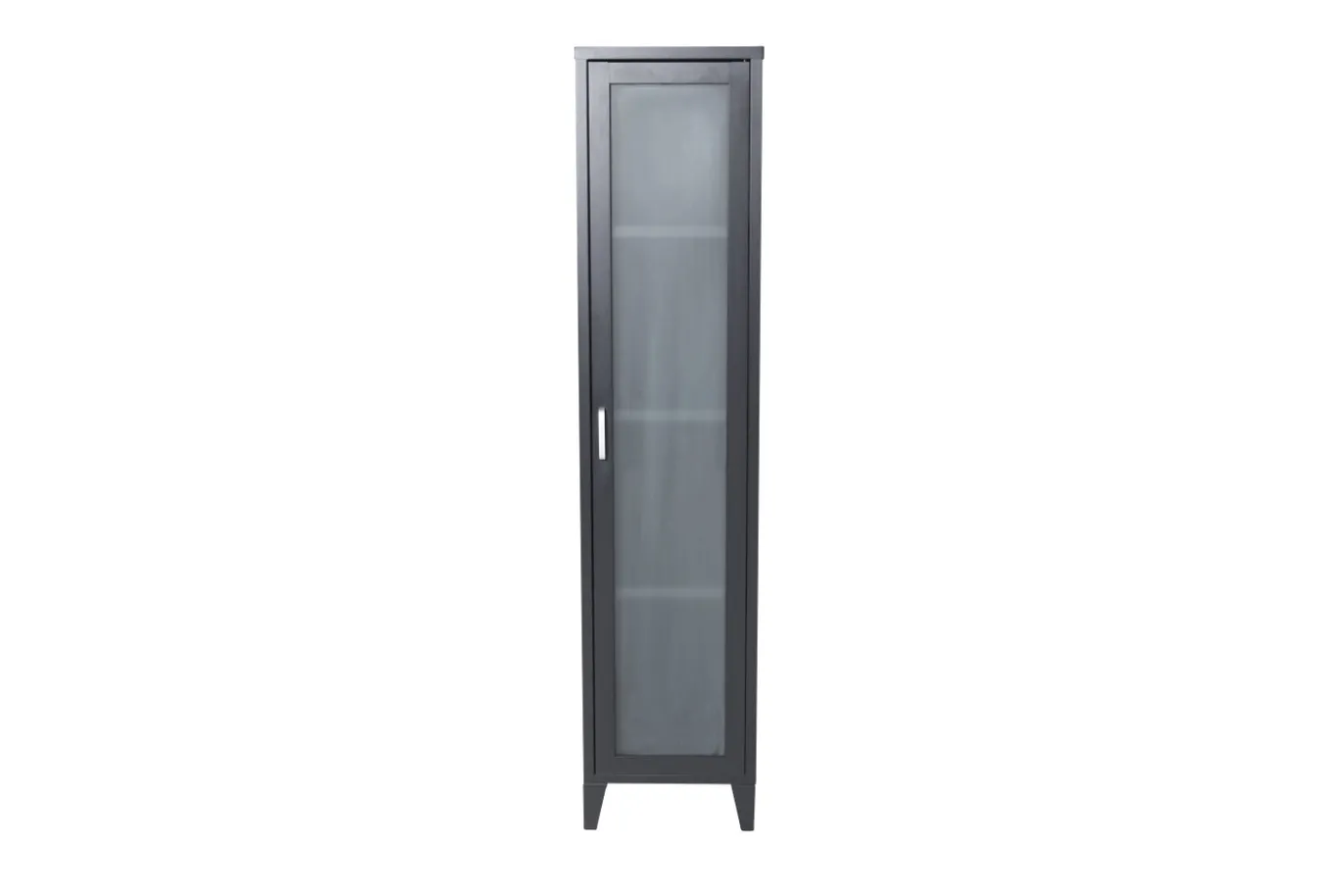 Fjôrd Vitrinekast Acero Zwart 150x35cm