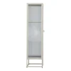 Fjôrd Vitrinekast Garis Hoog Staal Beige