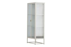 Fjôrd Vitrinekast Garis Hoog Staal Beige