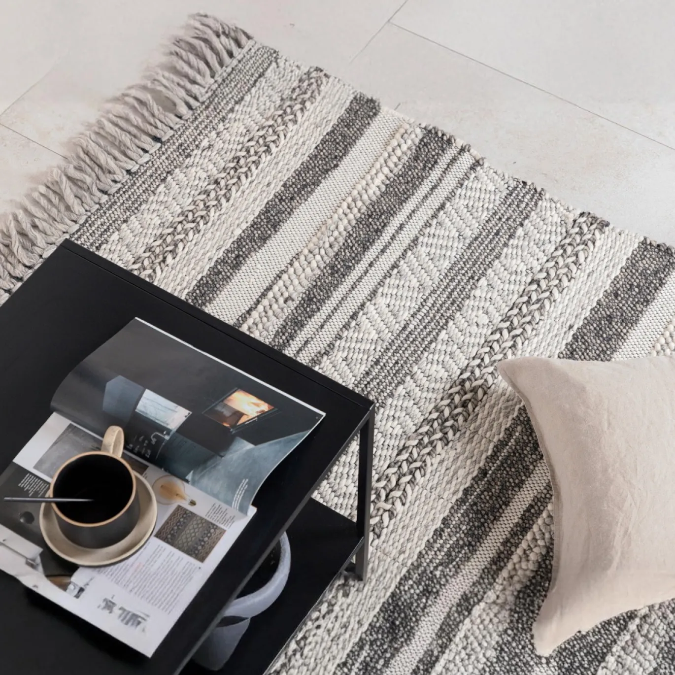Fjôrd Vloerkleed Alwar Donkergrijs 170x240cm