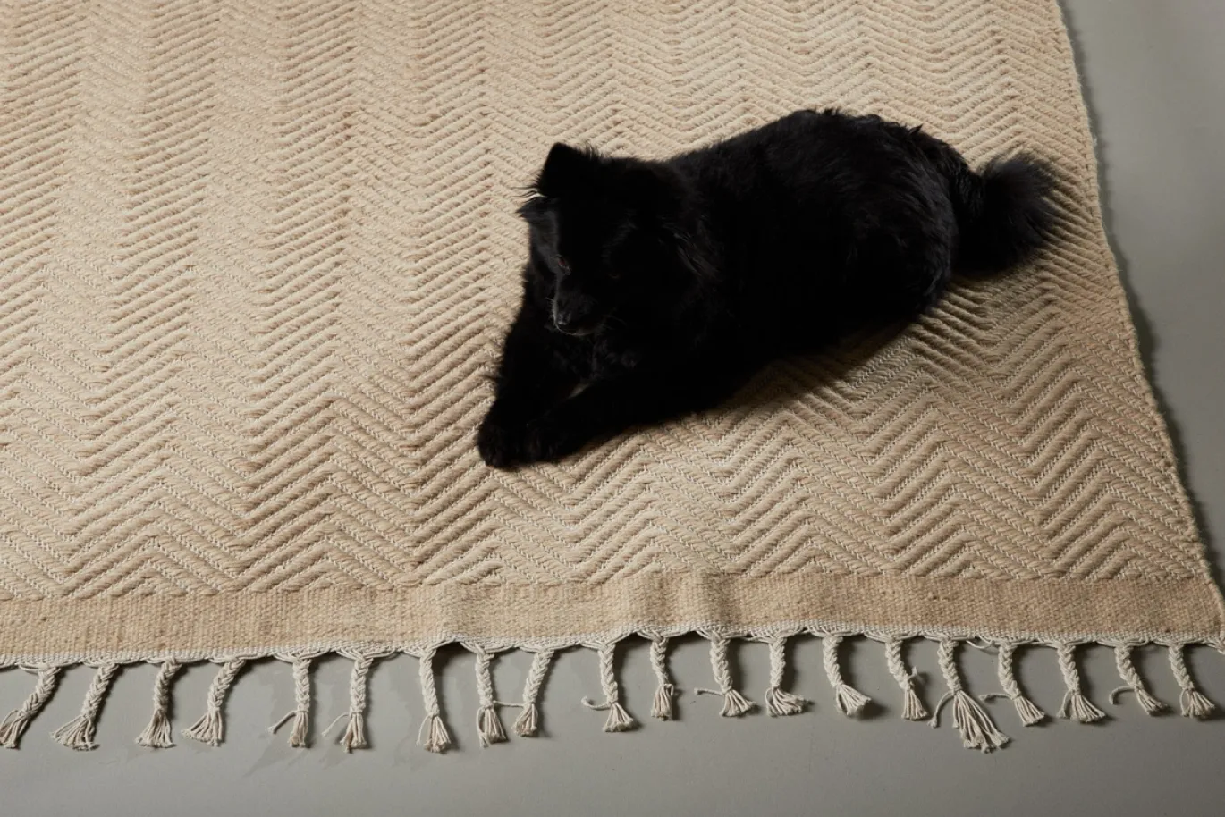 Fjôrd Vloerkleed Loke Katoen Mix 230x160cm Beige