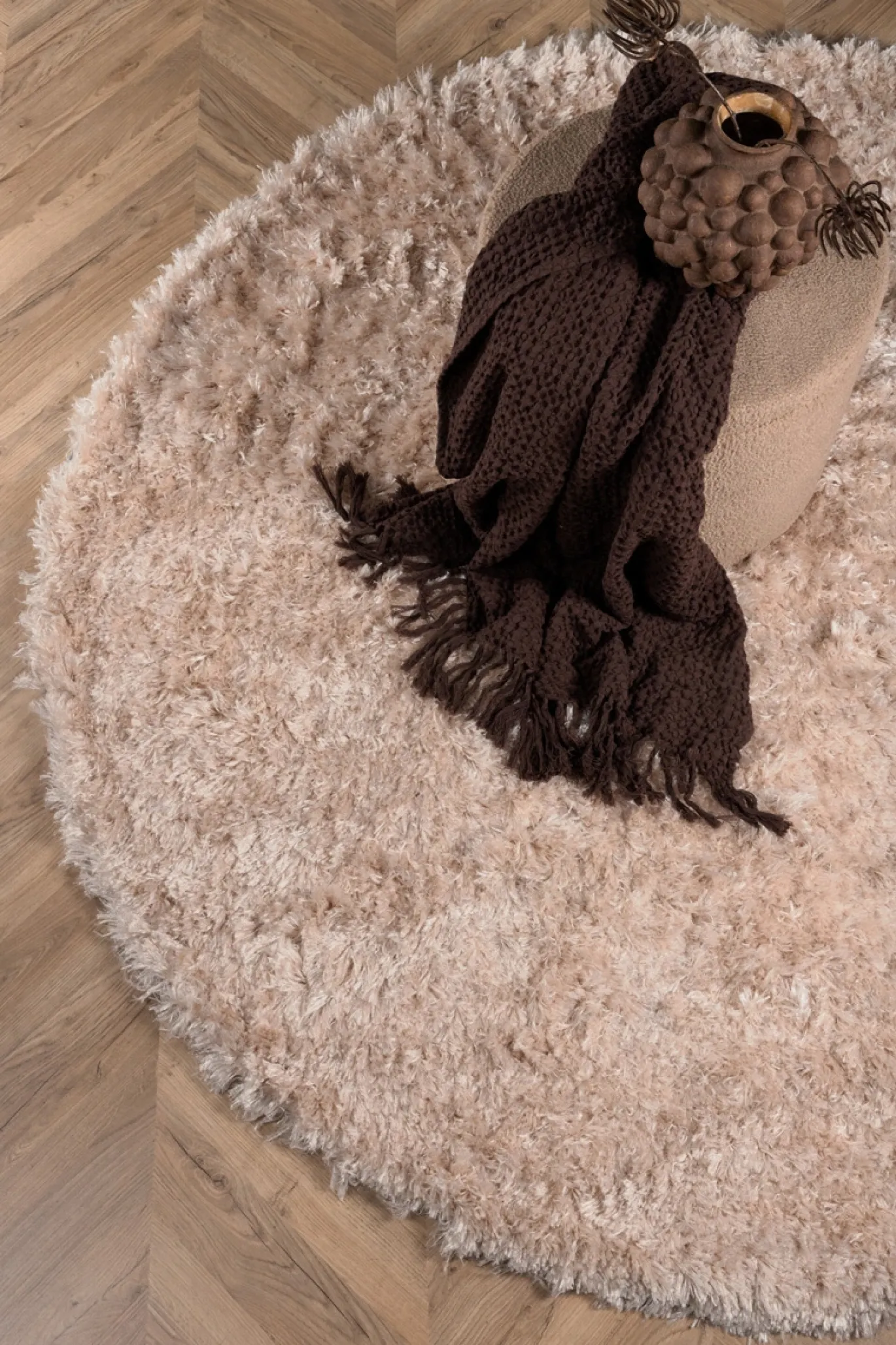 Fjôrd Vloerkleed Natta Beige Ø200cm