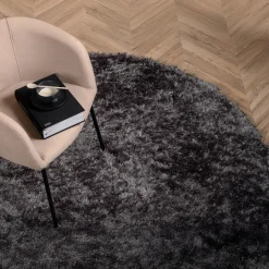 Fjôrd Vloerkleed Natta Donkergrijs Ø200cm