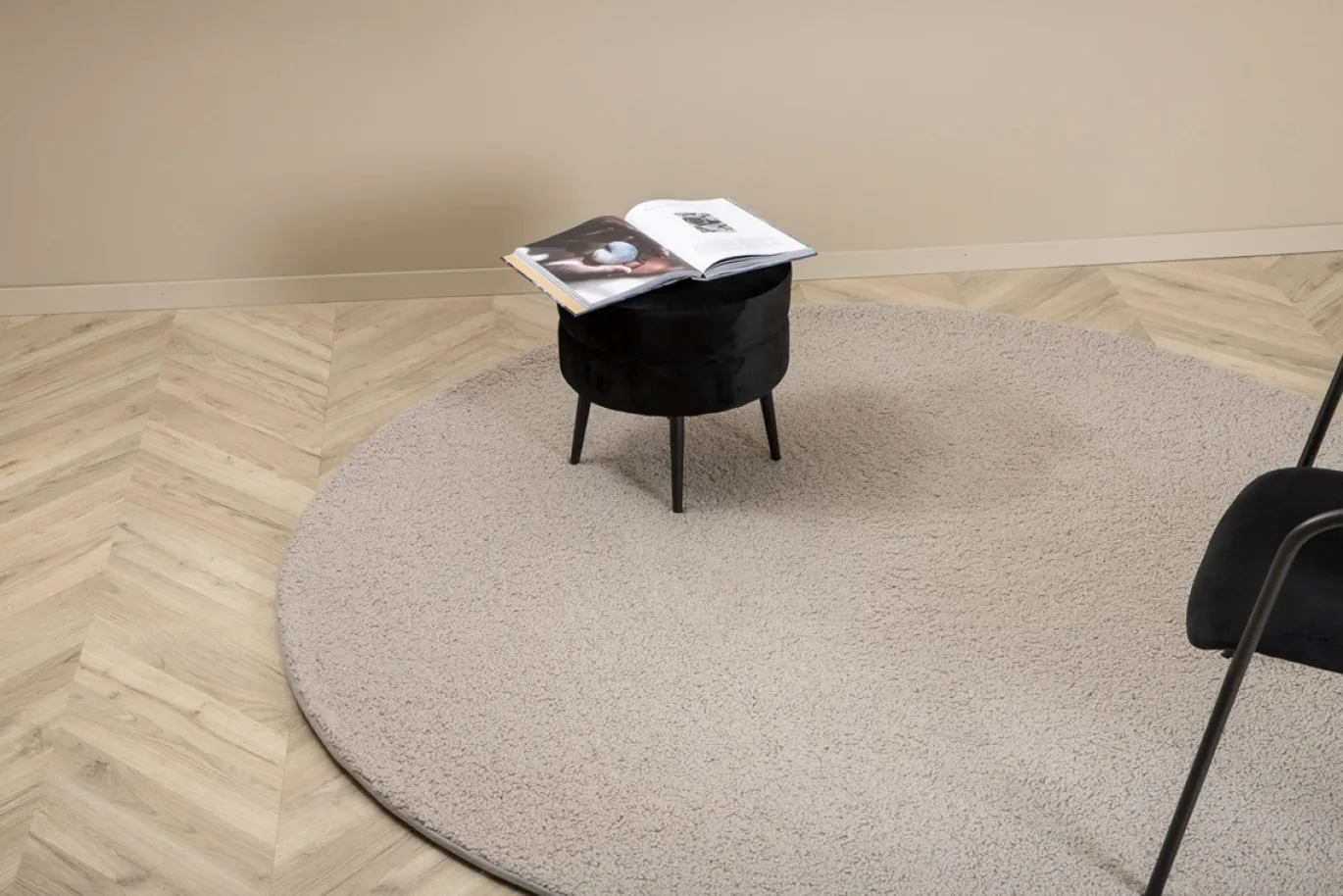 Fjôrd Vloerkleed Teddy ⌀200cm Grijs