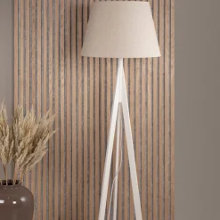 Fjôrd Vloerlamp Kona Wit/Linnen