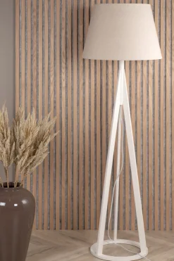 Fjôrd Vloerlamp Kona Wit/Linnen